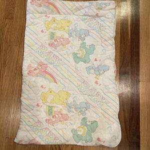 Vintage Care Bears Toddler Sleeping Bag Zipper 31" X 21" Grumpy Funshine Cheer